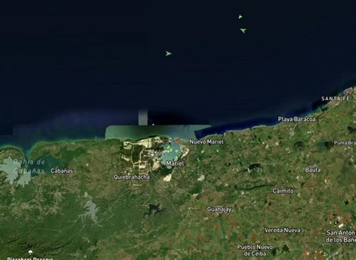 Satellite images show empty Cuban ports as US blockade cripples island