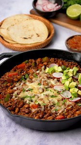 Take it easy tonight. Cook this delicious, one-pot Beef and Bean Skillet. It’s the perfect dinner for rushed days or served as a wonderful warm dipping appetizer during your celebrations. Share this with your cook friends and let us know what they think! https://bit.ly/4febXxc | Goya Foods