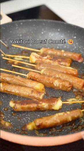 Yakitori bœuf & comté maison 🤤 | Recette gourmande dans la poêle antiadhésive Equilibre de Durandal