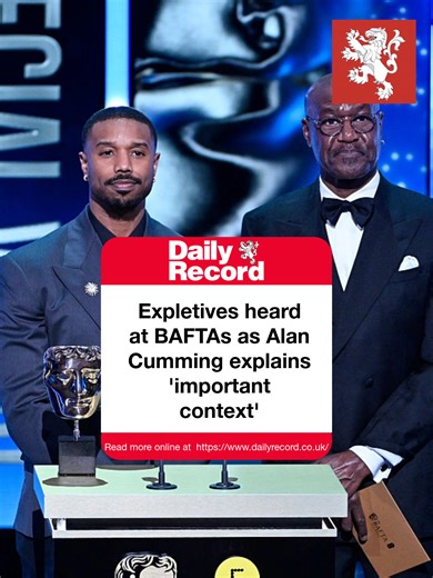 Expletives were shouted as Michael B Jordan and Delroy Lindo took to the stage but Alan Cumming explained the important context... 🎬 #tourettes #bafta #michaelbjordan #sinners #filmtok