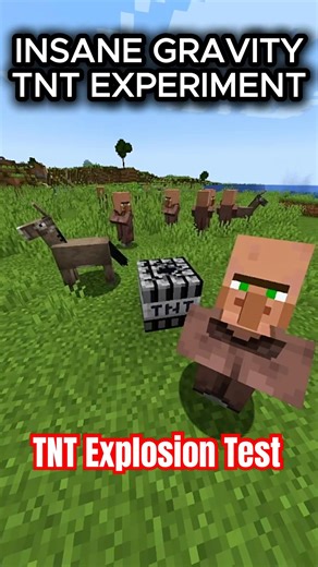 Gravity TNT in Minecraft! #minecraftshorts