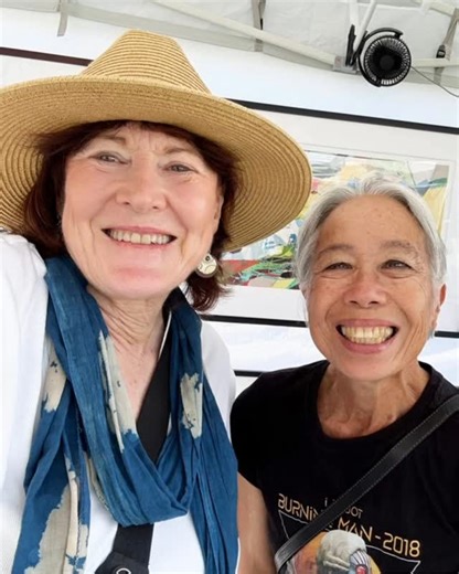 Jan Davis on Instagram: "It was a great weekend to celebrate the 50th Anniversary fundraising event at Los Altos Rotary Fine Art in the Park! Maybe a little toasty, but that didn’t stop anyone from enjoying the festivities. I was thrilled to have so many friends and talented local artists stop by. It means so much to me. I snagged a few of them for a picture listed below. Lana Potels, jewelry and exquisite wearable art Eimei, multimedia @eimei_art. I met Eimei in person here! Linda Nystrom water
