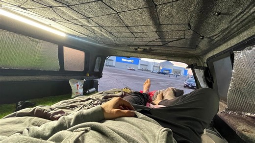 Spending the night in a Walmart parking lot - on the road again