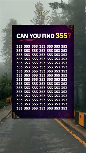 Find 355 Among 353 👀 | Only Sharp Eyes Can Spot It!