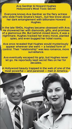 👉 Ava Gardner & Howard Hughes – Hollywood’s Most Toxic Love Affair