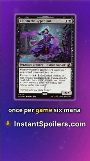 Liliana the Repentant: Reality Fracture Spoiler