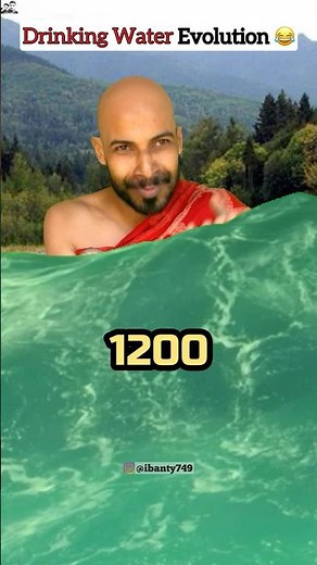 Drinking water evolution 💦😂 #funny #relatable #comedy #evolution #shorts