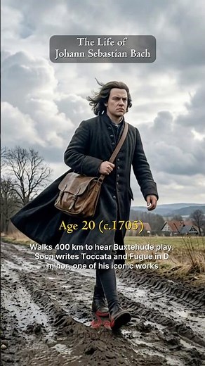 Life of Johann Sebastian Bach in under a minute 🎹🎶🎼 #jsbach #bach #composers