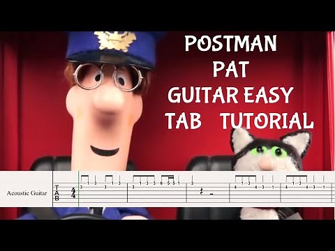 POSTMAN PAT GUITAR MAIN THEME - Easy Guitar Tabs Tutorial!
