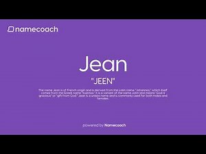 How to Pronunce Jean
