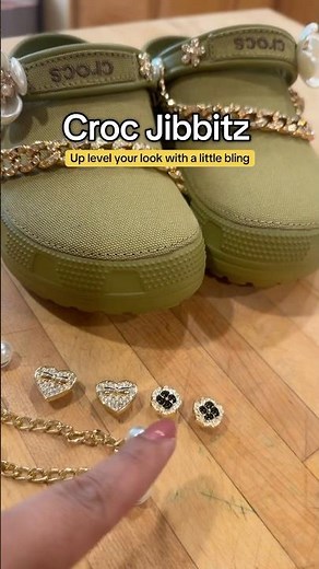✨ Take your Crocs from basic to boujee with bling Jibbitz charms! 💎