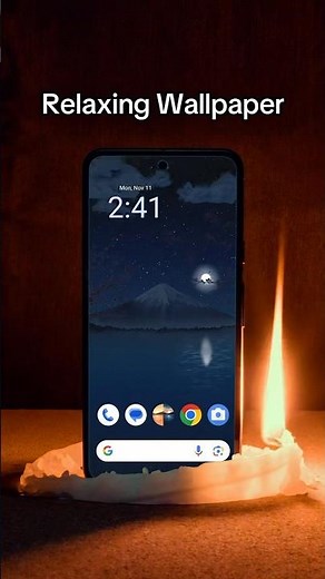 Live wallpaper that shifts with your day—watch calming animations that help you slow down and relax