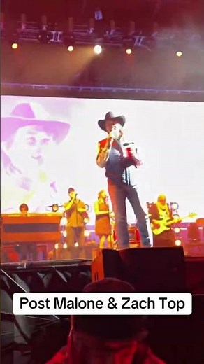 #ZachTop & #PostMalone perform Vince Gill’s “Don’t Let Our Love Start Slippin’ Away” #countrymusic