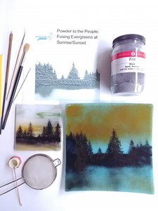 Tutorial Fusing Glass Powder Evergreen Trees at Sunrise Sunset - Etsy