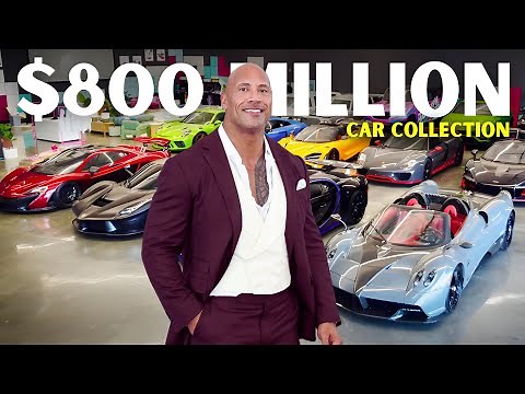 Inside Dwayne 'The Rock' Johnson $800 Million Garage | ‪@therock‬ Car Collection