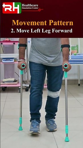 📌 FOUR-POINT GAIT WALKING – Step-by-Step Demonstration for Nursing & Physiotherapy Students