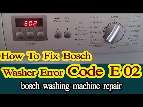 bosch washing machine error code e02
