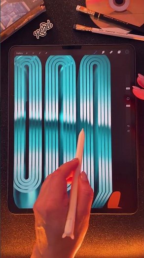 80s Vintage Lettering on Procreate 📼