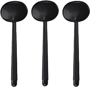 3pcs Handheld Eye Occluder Professional Plastic Black Eye Occluder Eye Chart Occluder for Vision Test