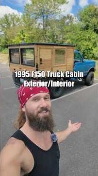 1995 F150 Truck Cabin Interior. Doubles as a sauna! #customtruckcabin