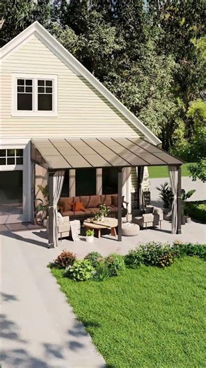 The Ultimate Backyard Transformation! 😍 | Modern Wall-Mounted Patio Cover
