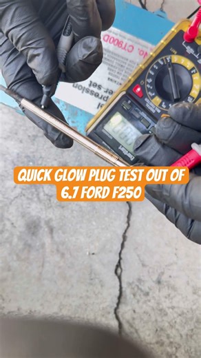 Glow plug test out of the truck
