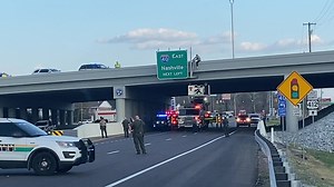 Video - First Responders negotiate with individual on bridge over Hollywood Drive at I-40, Wednesday - story at WNWS.COM | Talk-N West TN 101.5 FM WNWS