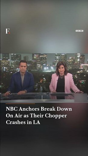 NBC Anchors Break Down On Air as Their Chopper Crashes In LA | Firstpost News