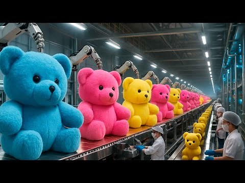 How Teddy Bears Are Made in Factory| Stuffed Bear Crafting Process | Teddy Bear Manufacturing