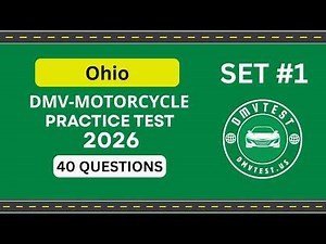 Ohio DMV Motorcycle Test 2026 | 40 Real Practice Questions | DMV Test 2026 Set #1