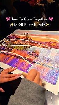 🧩 How To Glue 1,000 Piece Puzzle | Cozy Hobby How-To #puzzle #cozygames #hobby