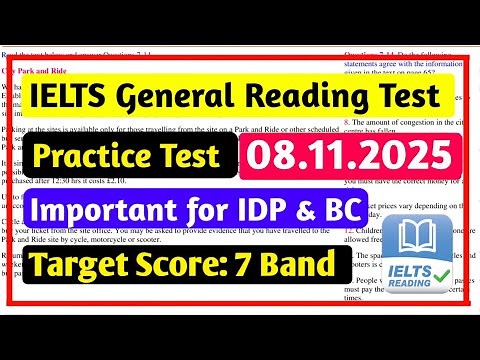 IELTS Reading General Training Practice Test 2025 With Answers | Reading GT IELTS Practice Test