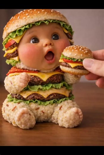 Burger 🍔 baby | baby eating food video