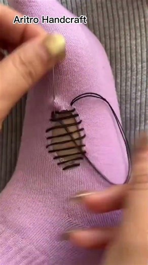 Hand stitch #aritrohandcraft #embroidery #youtubeshorts