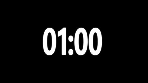 Clock 5 Minute countdown animation Timer Countdown. Countdown 5 minutes.