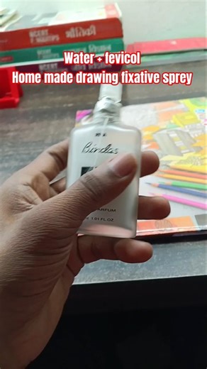 Very powerful home made drawing fixative sprey #fixativespray #drawing #viral