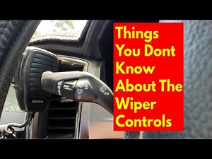How to use the wiper control and its functions on a Ford Ranger, Mazda BT 50, Raptor or Wildtrak DIY