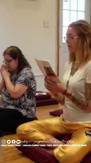 Karaniya Metta Sutta Chanting in English after Meditation Class at Indiana Buddhist Temple