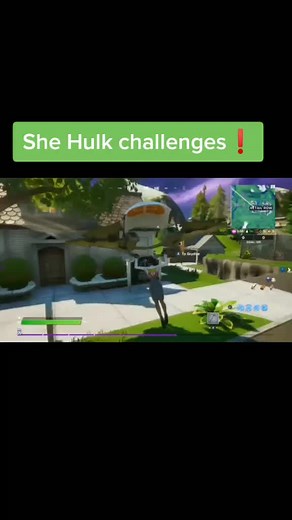 the She Hulk challenges ❗tomorrow the groot challenges #fortnite #shehulk #season4 #challenges #foryoupage