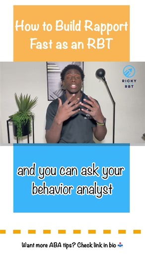 How to Build Rapport Fast as an RBT #rbt #aba #rbtexam #bcba