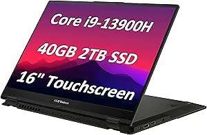 ASUS Vivobook S 16 Flip 2-in-1 Laptop (16" FHD+ Touchscreen, Intel 14-Core i9-13900H, 40GB RAM, 2TB SSD) for Creator, Photographer, Designer, Backlit Keyboard, 1080p Webcam, Win 11 Pro w/Copilot