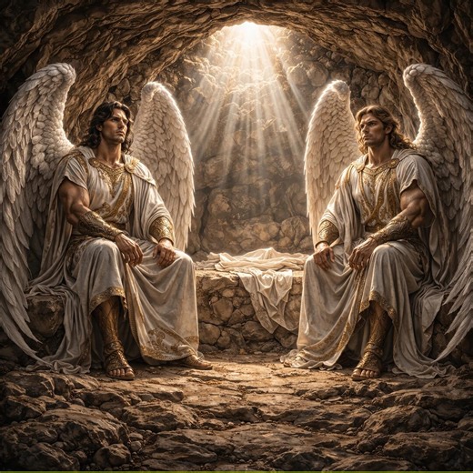 Vintage Style Empty Tomb Angels – Christian Hand Sublimated Art Ceramic Tile – Religious Bookshelf Wall Art – Easter Faith FREE US Shipping - Etsy