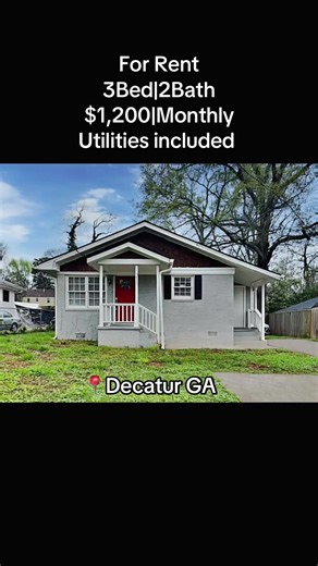 🏡✨ AFFORDABLE 3 BEDROOM HOME FOR RENT IN DECATUR, GA! ✨🏡 Looking for a spacious and budget-friendly home? This beautiful 3 Bedroom, 2 Bathroom home is now available and ready for move-in! Located at 3450 Glenwood Rd, Decatur, GA 30032, this property offers comfort, convenience, and plenty of space for you and your family. 💰 Rent: $1,200/month 🔐 Deposit: $1,000 This home features a welcoming layout with generous living space, comfortable bedrooms, and two full bathrooms. Perfect for families,
