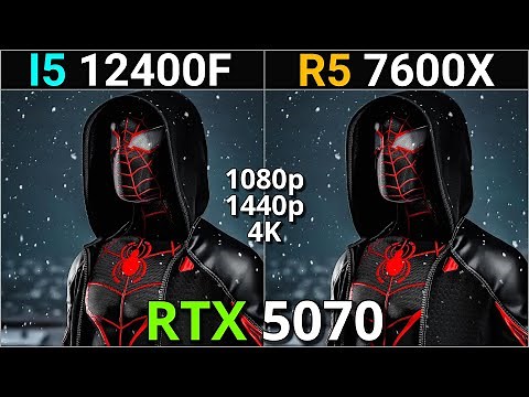 Intel i5-12400F vs Ryzen 5 7600X | RTX 5070 Gaming | 1080p, 1440p, 4K