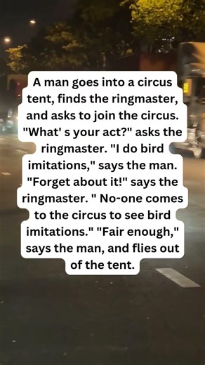 A man goes into a circus tent,...#shortsviral ..