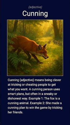 English word 'cunning' adjective C1