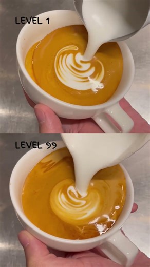 Latte Art Tool: Level 1 VS Level 99 #shorts #latteart #tutorial