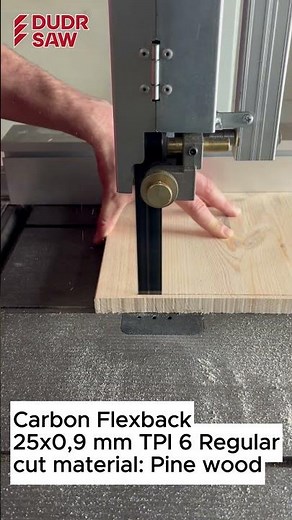Carbon Flexback 25x0,9 mm TPI 6 Regular- cutting demo #bandsawblade #woodworking #dudrsaw #wood
