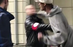 Swastika-wearing man punched on Seattle street, removes swastika, police say