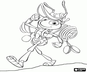 The explorer ant humanized coloring page printable game